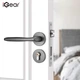 Замок IGear Split Lock, внутренняя дверь спальни, шумопоглощающая, дверная ручка в американском стиле из массива дерева для ванной и туалета, цвет «оружейная сталь». - изображение 9