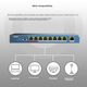 Коммутатор HIKVISION DS-3E0109P 9-портовый 100 Мбит/с с PoE для видеонаблюдения, металлический - изображение 9
