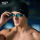 WATERTIME / Шапочка для плавания Shuichuan для мужчин и женщин, многослойная силиконовая конструкция, увеличенный размер, серия Starlight для взрослых с длинными волосами, цвет Starry White - изображение 6