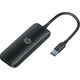 USB-концентратор HP CT110c, расширительный порт USB для компьютера, 4-портовый USB 2.0-концентратор, удлинительный USB-кабель, черный. - зображення 1