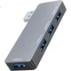 Док-станція розширення Youlianxing USB 3.0, пряме підключення праворуч, 4 порти, клейкий розгалужувач-концентратор, один-до-конвертер, підходить для ноутбуків Dell та Xiaomi - зображення 3