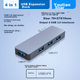 Док-станція розширення Youlianxing USB 3.0, пряме підключення праворуч, 4 порти, клейкий розгалужувач-концентратор, один-до-конвертер, підходить для ноутбуків Dell та Xiaomi - зображення 4