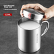Чашка для води MAXCOOK 304 з нержавіючої сталі з кришкою, двошарова кружка для офісу, заварювання та пиття чаю, домашнє використання, 400 мл - изображение 8