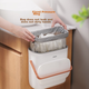Ведро для мусора Ecoco E23115 настенное подвесное 7 л с крышкой, для кухни, ванной и гостиной, серое - изображение 9