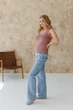 Женская вязаная майка розовая пудра ART KNIT , M 045632 - изображение 7