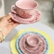 Набір порцеляновий чашка з блюдцем 250мл Heritage Toile Collection, рожевий - зображення 2