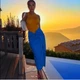 Спідниця міді на запах з вузлом-завʼязкою яскраво-синя Zara розмір L - изображение 6