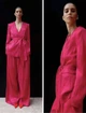 Піджак без коміра з фактурної жатої тканини з поясом кольору фуксія Zara розмір L - зображення 2