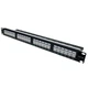 Патч-панель 19″ 24xRJ-45 UTP, кат. 6a, с задним организатором с пластиковыми шторками, LW L&W ELECTRONICAL LW-PP74 - изображение 1
