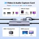 Устройство для видео захвата UGREEN CM725 USB-C 4K на USB-C/A 2K@30Hz (1080P 60FPS), быстрая сквозная зарядка PD 100W со сверхнизкой задержкой для игр Grey (65856) - изображение 6