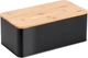 Chlebak Vilde Metalowy z deską bambusową Czarny 33 x 18 x 13 cm (5900670112544) - obraz 1