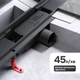 Трап для душа линейный AM.PM Primeflow Tile 600 мм, универсальный затвор, черный (W02SC-U11-060-04BM) - изображение 6