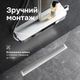 Трап для душу лінійний AM.PM Masterflow Cut Gradient 600 мм, універсальний затвор, хром (W01SC-P11-060-01SB) - зображення 7