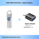 Флеш-накопичувач HP 32 ГБ USB 3.2 Gen 1 з адаптером Apple Lightning X306w, металевий, високошвидкісний USB-накопичувач для навчання, офісу, автомобільного комп'ютера - зображення 5