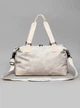 Сумка спортивная женская для спортзала дорожная пляжная через плечо для тренировок спорта командировочных путешествий удобная с отделением для спортивной формы водонепроницаемая ткань с карманами OnePro бежевая 73940 - изображение 5