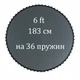 Прыжковый холст, мат для батута 6 FT 183 см на 36 пружин King Sport - изображение 2
