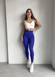 Жіночі лосини Push up однотонні з високою талією для тренувань фітнесу та повсякденного носіння L сині (A70282K) - зображення 5