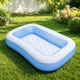 Дитячий надувний басейн Intex 57403 прямокутний з надувним дном, 166×100×28 см, 128 л, блакитний - зображення 1