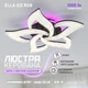 Управляемая светодиодная СМАРТ люстра ELLA ICE RGB 65+10 Вт 5R 525x90 мм Черная - изображение 1
