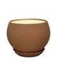 Керамический горшок для цветов Bowl Maxi шелк 4,1 л какао (Г02011) - изображение 1