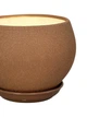 Керамический горшок для цветов Bowl Maxi шелк 4,1 л какао (Г02011) - изображение 2