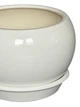 Керамический горшок для цветов Bowl Mini глянец 0,4 л белый (Г05001) - изображение 3