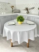 Скатерть водоотталкивающая ZAIRA GRIS 180x140 см полиэстер серый + 9 салфеток 40x40 см - изображение 1
