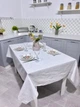 Скатерть Limaso с тефлоновым покрытием водоотталкивающая 140x240 см белая - изображение 3