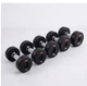 Комплект гантелей (5 пар) GMAX RD, 2-4-6-8-10 кг (резина), GM-RD-2-10-BK - изображение 1