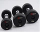 Комплект гантелей (5 пар) GMAX RD, 2-4-6-8-10 кг (резина), GM-RD-2-10-BK - изображение 2