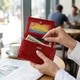 Лакований гаманець для жінок середнього розміру з натуральної шкіри з тисненням під рептилію CANPELLINI 21816 Червоний - изображение 8