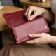 Місткий жіночий гаманець із натуральної шкіри ST Leather 23089 Бордовий - изображение 6