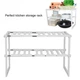 Полка-органайзер Kitchen Rack 38–70 см, регулируемый стеллаж для хранения под раковину на кухне, белый - изображение 7