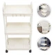 Пластиковая этажерка Kitchen Storage Rack на колесах 3 яруса для хранения в кухне ванной и офисе 41×25×72 см - изображение 7