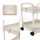 Пластиковая этажерка Kitchen Storage Rack на колесах 3 яруса для хранения в кухне ванной и офисе 41×25×72 см - изображение 5