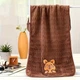 Набор полотенец Капибара 2 шт, махровые для ванной и пляжа 70×140 см и 35×75 см, коричневые - изображение 2