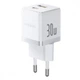 Зарядное устройство Baseus 30 Вт Type-C + USB с кабелем Type-C to Type-C 60 Вт 1 м Белый (P1011160A213-01) - изображение 3
