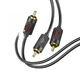 Кабель для аудіо Hoco Dual RCA 1.5 м Чорний (UPA29) - зображення 2