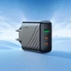 Мережевий зарядний пристрій HOCO CS26A 45W 3 порти USB Type-C/Type-A чорний - зображення 9