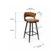 Барный поворотный стул Hoker Brown Loft - изображение 6