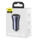 Автомобільний зарядний пристрій Baseus Golden Contactor Pro Dual Quick Charger Car Charger U+C 40W Dark Gray - зображення 2