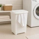 Кошик для білизни з кришкою, з ручками, пластиковий 54 л, Білий (121-WHITE) - зображення 3