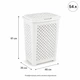 Кошик для білизни з кришкою, з ручками, пластиковий 54 л, Білий (121-WHITE) - зображення 8