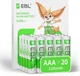 Акумулятори AAA EBL 1100mAh Ni-MH (20 шт) перезаряджувані батарейки 1.2V - зображення 1