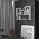Полка настенная для декора и книг в спальню T12 Moreli 900×750×200 Белый - изображение 1