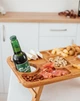 Деревянный дубовый винно-пивной столик прямокутний для подачи закусок и завтраков 50х30 см (004) - изображение 6