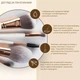 Пензлик-віяло для обличчя та тіла скошений асиметричний плаский Professional Make-Up TopFace PT901 F23 - изображение 3