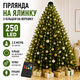 Гирлянда на елку 250 LED с кольцом на верхушке 2,5 м 10 нитей от USB с пультом управления - изображение 1
