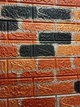 Самоклеящаяся декоративная 3D панель под бежево-коричневая матовая кирпич катер Катеринослав 700х770х4мм - изображение 3