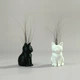 Миниатюрная ваза для кошачьих усов Кот из PLA-пластика, 3D-печать, 40 мм, черная - изображение 4